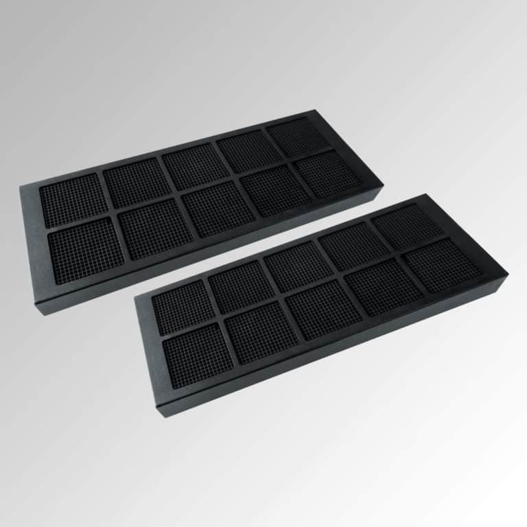 2 x Aktivkohle-Wabenfilter, schwarz für schwarze Ausführung (bis zu 10 x regenerierbar)