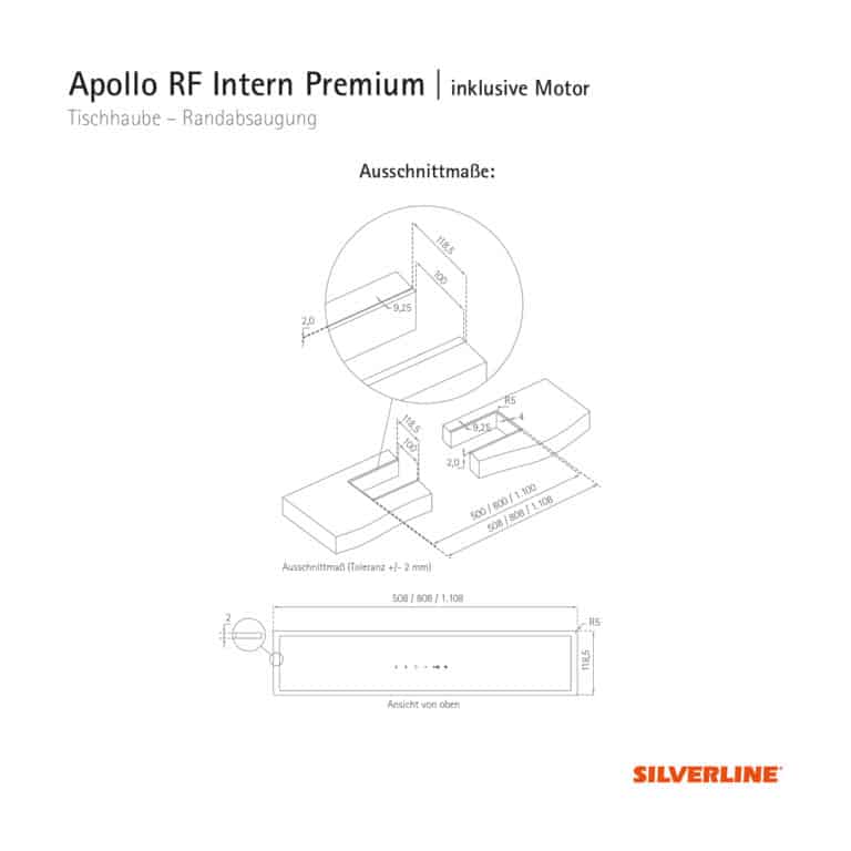 Ausschnittmaße Apollo RF Intern Premium