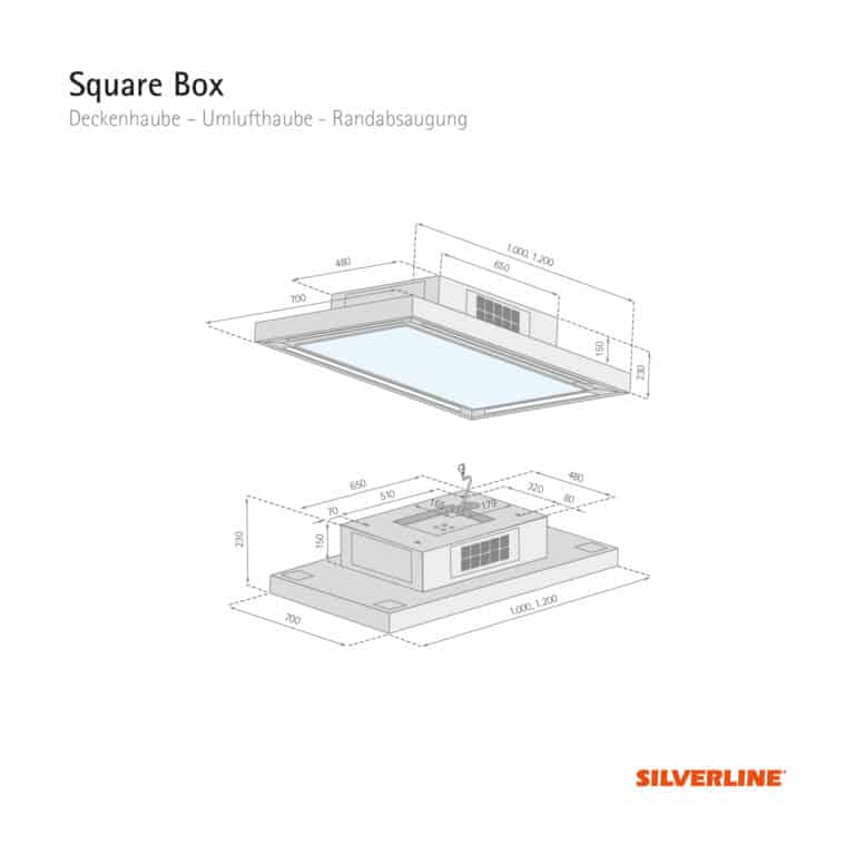 Maßzeichnung SquareBox